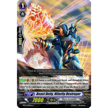 Vanguard_TCG_card_BT10_090EN_C_Beast_Deity_Hilarity_Destroyer_Triumphant_Return_of_the_King_of_Knights