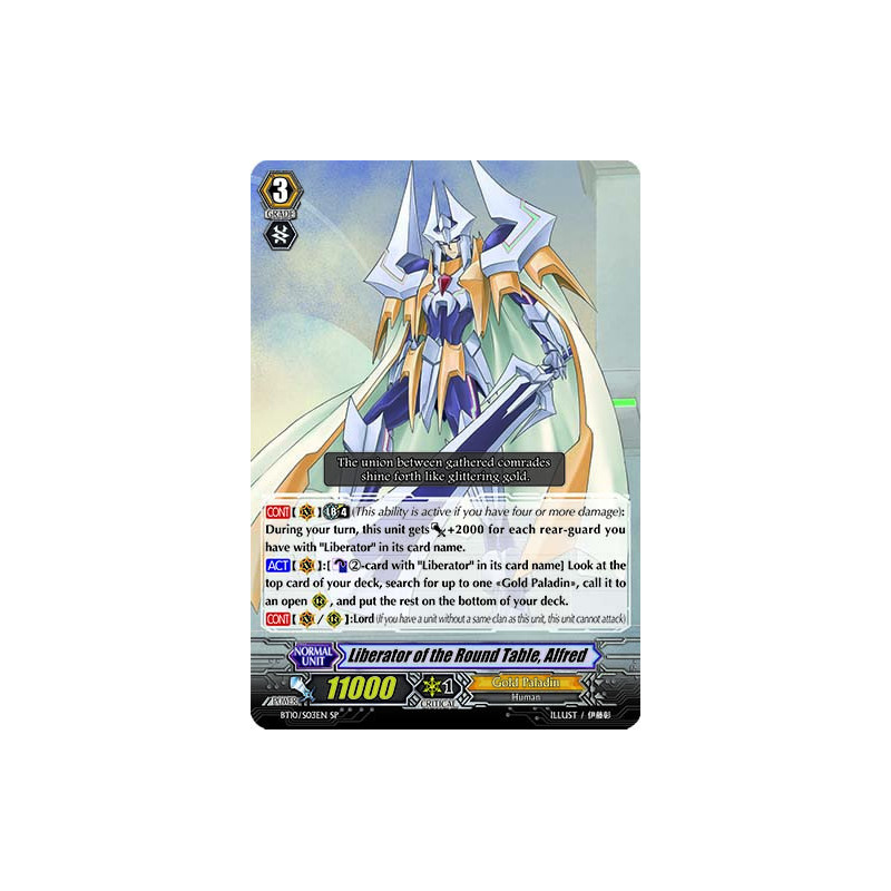 Vanguard_TCG_card_BT10_S03EN_SP_Liberator_of_the_Round_Table_Alfred_Triumphant_Return_of_the_King_of_Knights