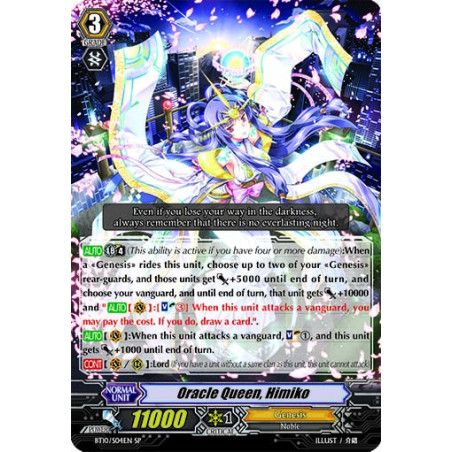 Vanguard_TCG_card_BT10_S04EN_SP_Oracle_Queen_Himiko_Triumphant_Return_of_the_King_of_Knights