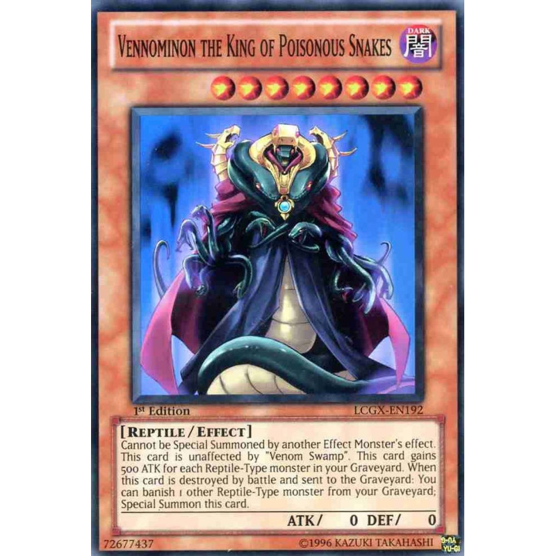 yu-gi-oh-tcg-lcgx-en192-sr-vennominon-the-king-of-poisonous-snakes-legendary-collection-2-the-duel-academy-years-mega-pack