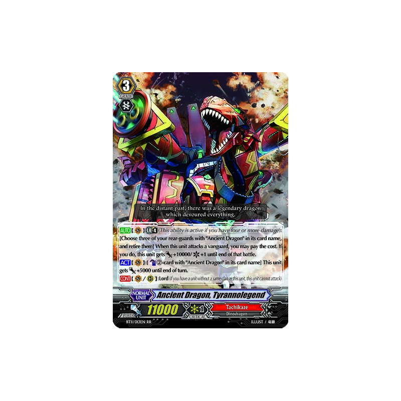 Vanguard_TCG_card_BT11_013EN_RR_Ancient_Dragon_Tyrannolegend_Seal_Dragons_Unleashed