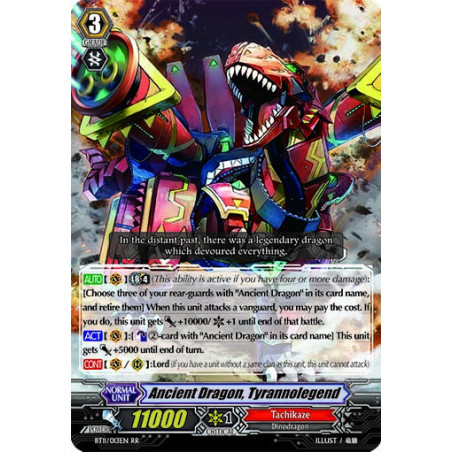 Vanguard_TCG_card_BT11_013EN_RR_Ancient_Dragon_Tyrannolegend_Seal_Dragons_Unleashed