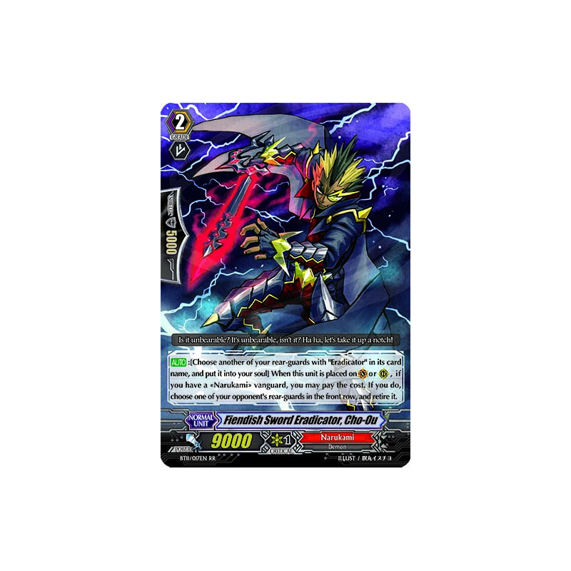 Vanguard_TCG_card_BT11_017EN_RR_Fiendish_Sword_Eradicator_Cho-Ou_Seal_Dragons_Unleashed