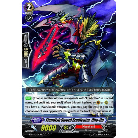 Vanguard_TCG_card_BT11_017EN_RR_Fiendish_Sword_Eradicator_Cho-Ou_Seal_Dragons_Unleashed