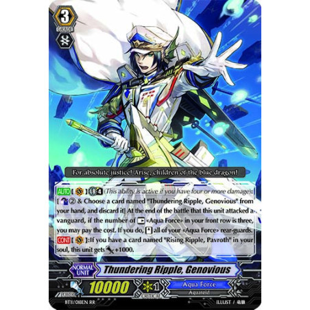 Vanguard_TCG_card_BT11_018EN_RR_Thundering_Ripple_Genovious_Seal_Dragons_Unleashed