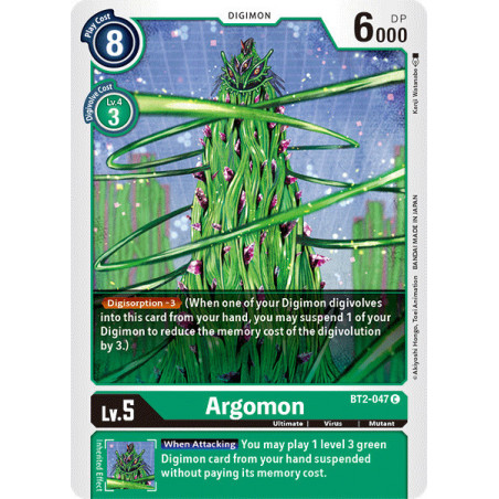 Digimon_TCG_BT2-047_Argomon_Common_Ultimate_Power_Card_Game