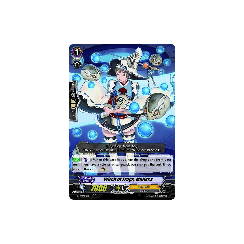Vanguard_TCG_card_BT11_029EN_R_Witch_of_Frogs_Melissa_Seal_Dragons_Unleashed