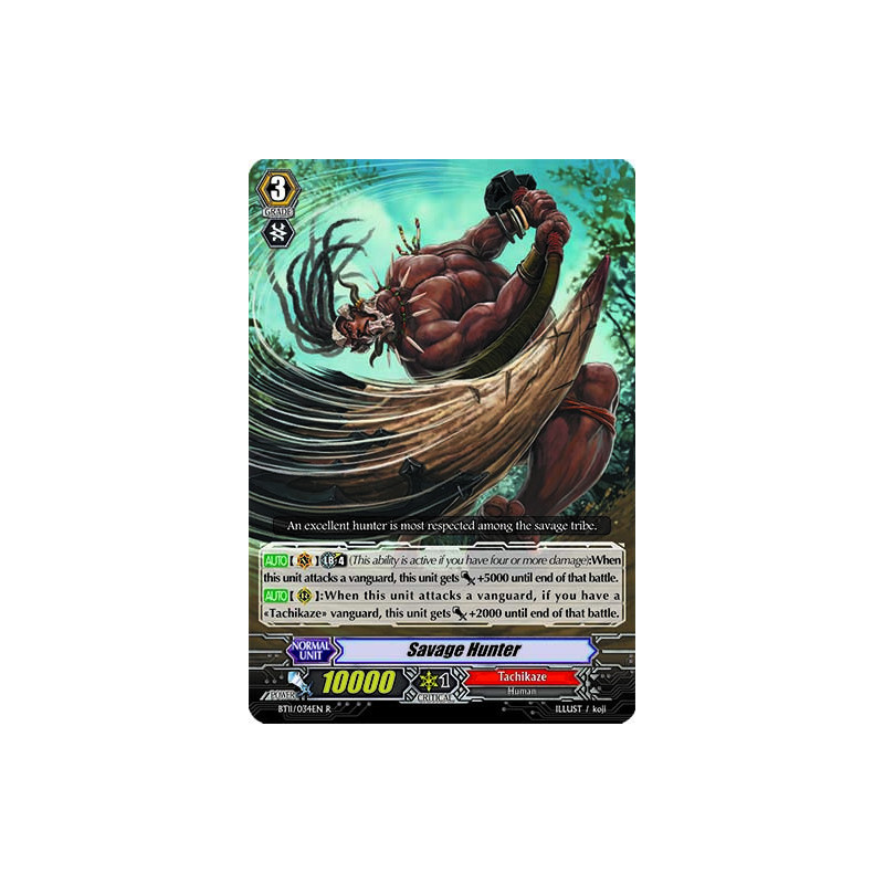 Vanguard_TCG_card_BT11_034EN_R_Savage_Hunter_Seal_Dragons_Unleashed