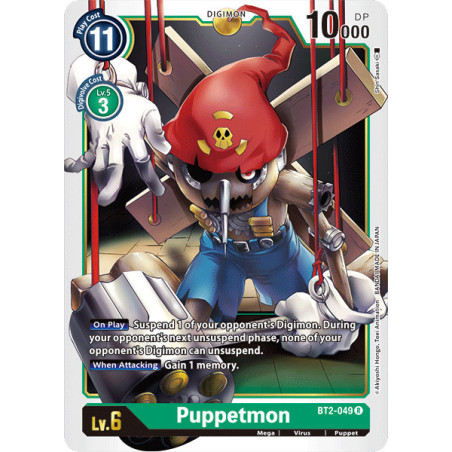 Digimon_TCG_BT2-049_Puppetmon_Rare_Ultimate_Power_Card_Game