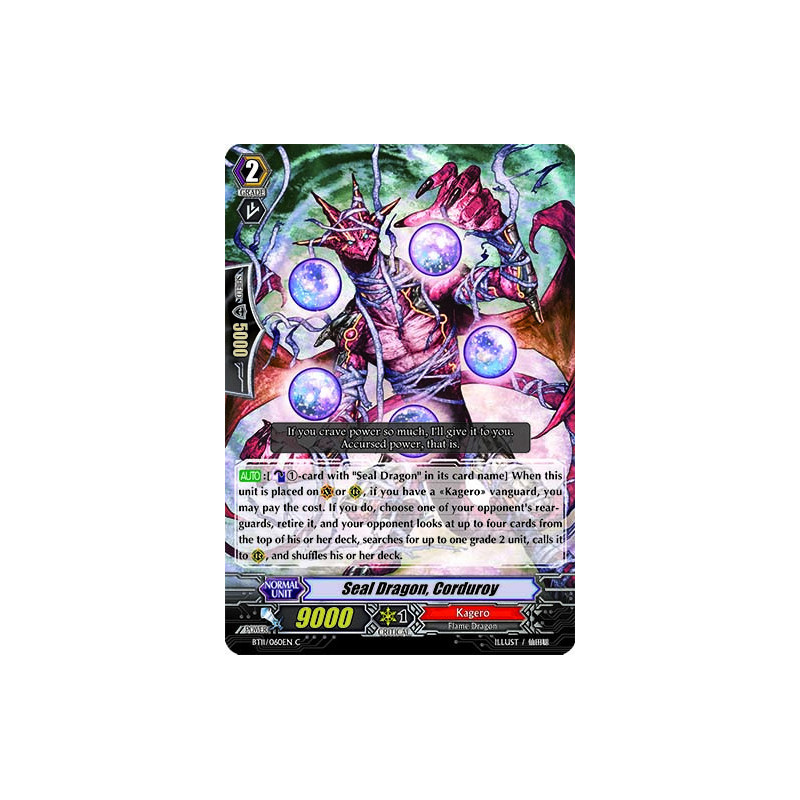 Vanguard_TCG_card_BT11_060EN_C_Seal_Dragon_Corduroy_Seal_Dragons_Unleashed