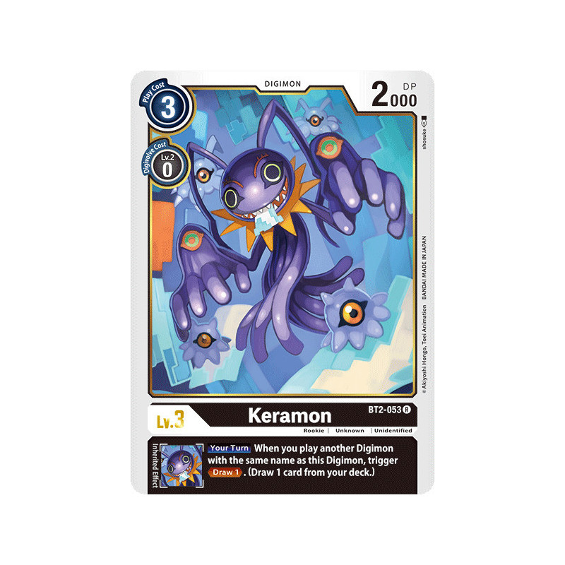 Digimon_TCG_BT2-053_Keramon_Rare_Ultimate_Power_Card_Game