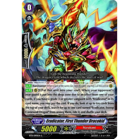 Vanguard_TCG_card_BT11_090EN_C_Eradicator_First_Thunder_Dracokid_Seal_Dragons_Unleashed