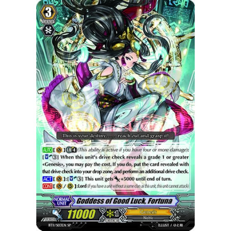 Vanguard_TCG_card_BT11_S03EN_SP_Goddess_of_Good_Luck_Fortuna_Seal_Dragons_Unleashed
