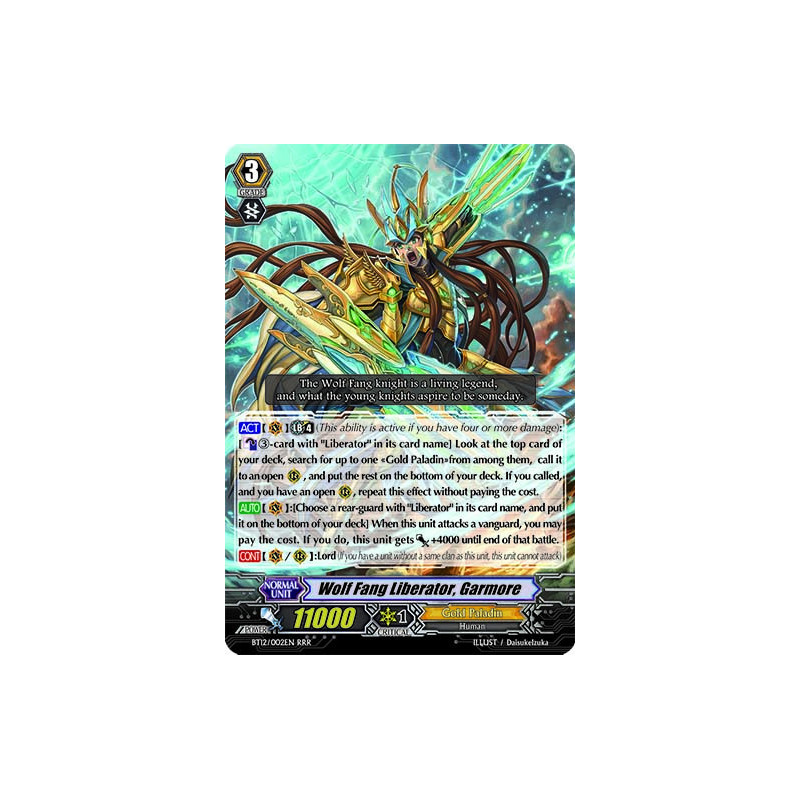 Vanguard_TCG_card_BT12_002EN_RRR_Wolf_Fang_Liberator_Garmore_Binding_Force_of_the_Black_Rings