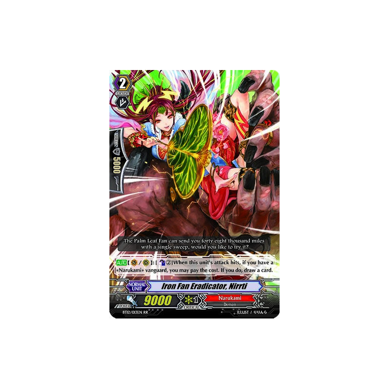 Vanguard_TCG_card_BT12_013EN_RR_Iron_Fan_Eradicator_Nirrti_Binding_Force_of_the_Black_Rings