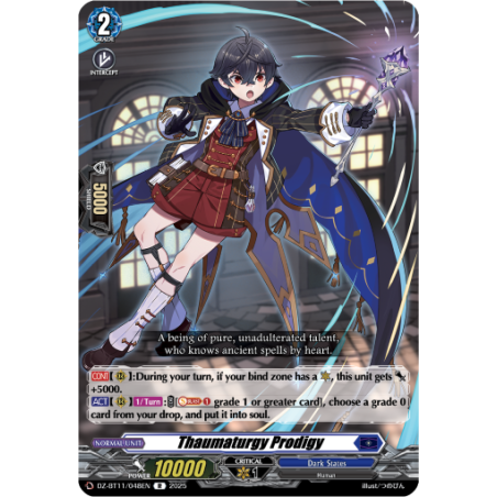 Vanguard_TCG_card_DZ-BT11_048EN_R_Thaumaturgy_Prodigy_Symphony_of_Might_Bloom
