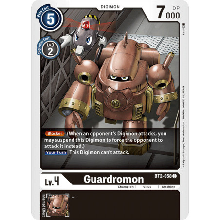 Digimon_TCG_BT2-058_Guardromon_Common_Ultimate_Power_Card_Game
