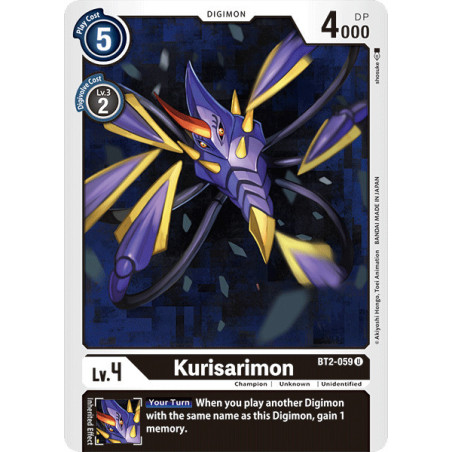 Digimon_TCG_BT2-059_Kurisarimon_Uncommon_Ultimate_Power_Card_Game
