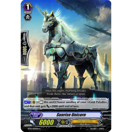 Vanguard_TCG_card_BT12_055EN_C_Sunrise_Unicorn_Binding_Force_of_the_Black_Rings