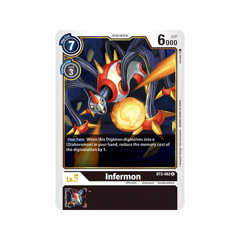 Digimon_TCG_BT2-062_Infermon_Rare_Ultimate_Power_Card_Game
