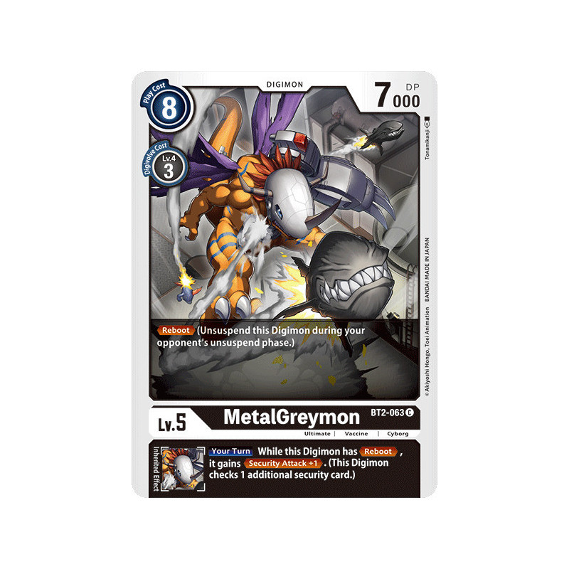 Digimon_TCG_BT2-063_MetalGreymon_Common_Ultimate_Power_Card_Game