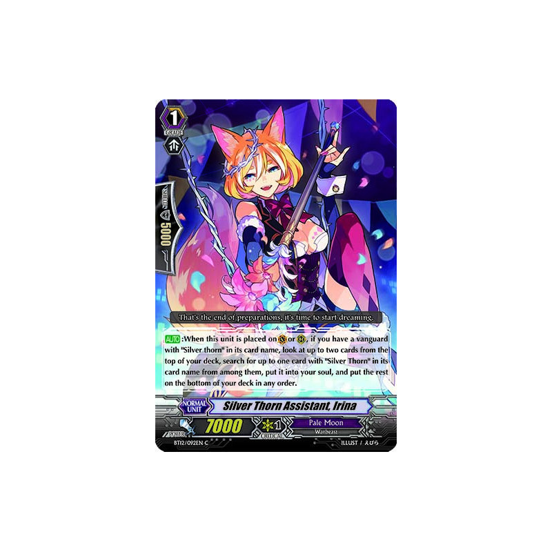 Vanguard_TCG_card_BT12_092EN_C_Silver_Thorn_Assistant_Irina_Binding_Force_of_the_Black_Rings
