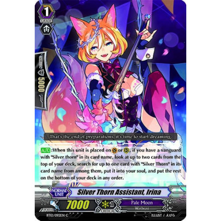 Vanguard_TCG_card_BT12_092EN_C_Silver_Thorn_Assistant_Irina_Binding_Force_of_the_Black_Rings