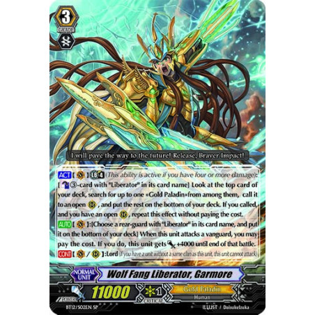 Vanguard_TCG_card_BT12_S02EN_SP_Wolf_Fang_Liberator_Garmore_Binding_Force_of_the_Black_Rings