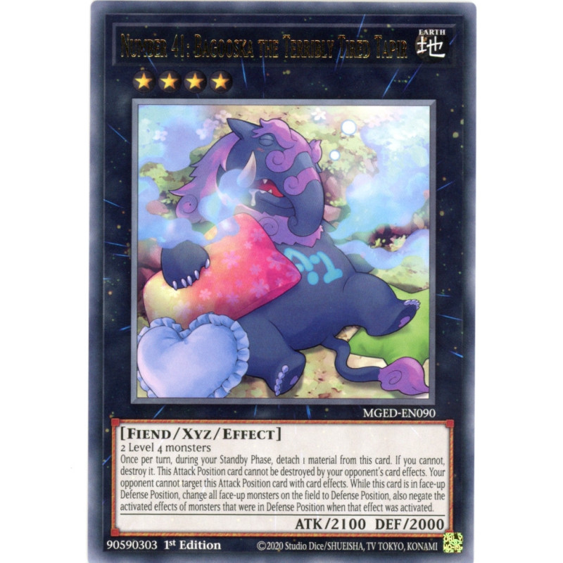 yu-gi-oh-tcg-mged-en090-gr-number-41-bagooska-the-terribly-tired-tapir-maximum-gold-el-dorado