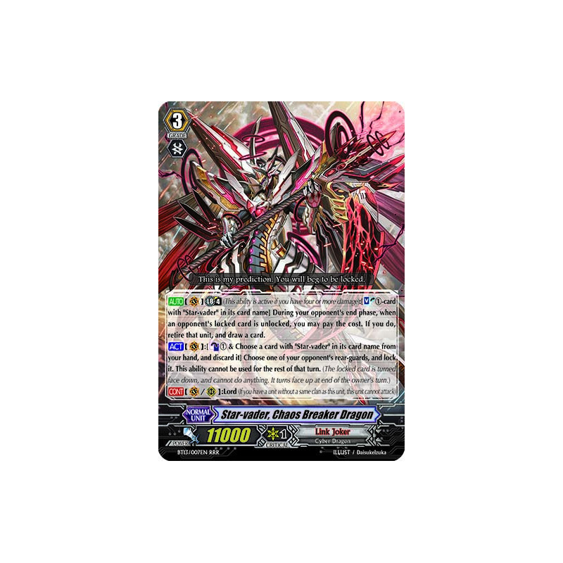 Vanguard_TCG_card_BT13_007EN_RRR_Star-vader_Chaos_Breaker_Dragon_Catastrophic_Outbreak
