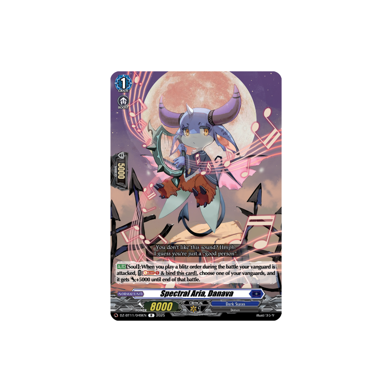 Vanguard_TCG_card_DZ-BT11_049EN_R_Spectral_Aria_Danava_Symphony_of_Might_Bloom