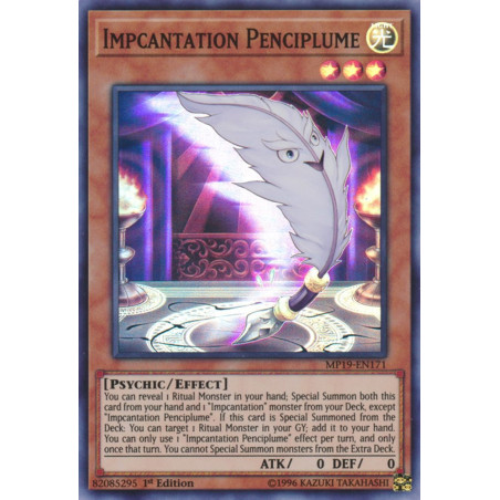 yu-gi-oh-tcg-mp19-en171-sr-impcantation-penciplume-2019-gold-sarcophagus-tin-mega-pack