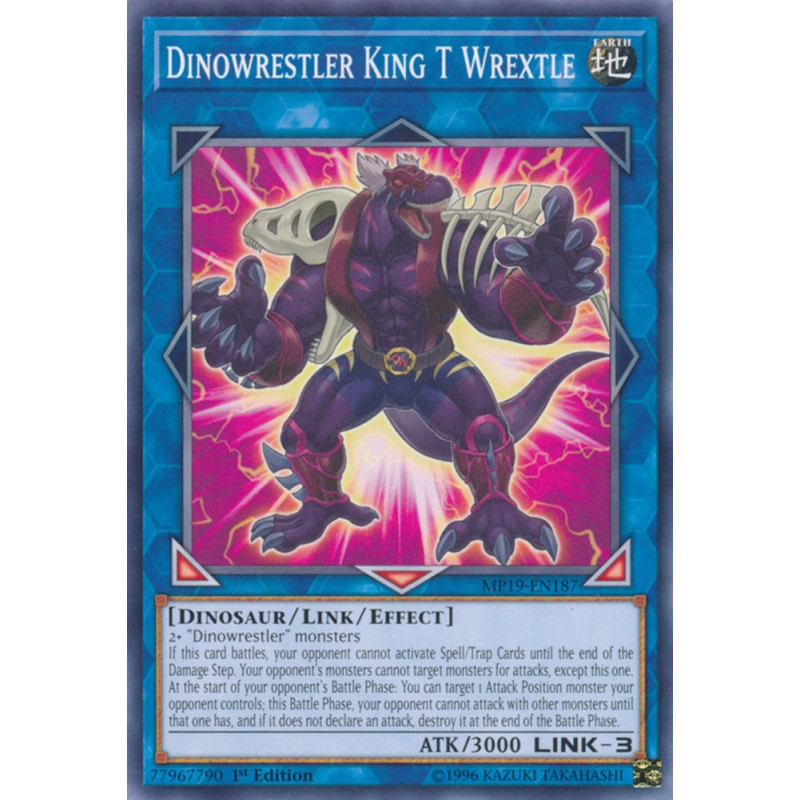 yu-gi-oh-tcg-mp19-en187-c-dinowrestler-king-t-wrextle-2019-gold-sarcophagus-tin-mega-pack