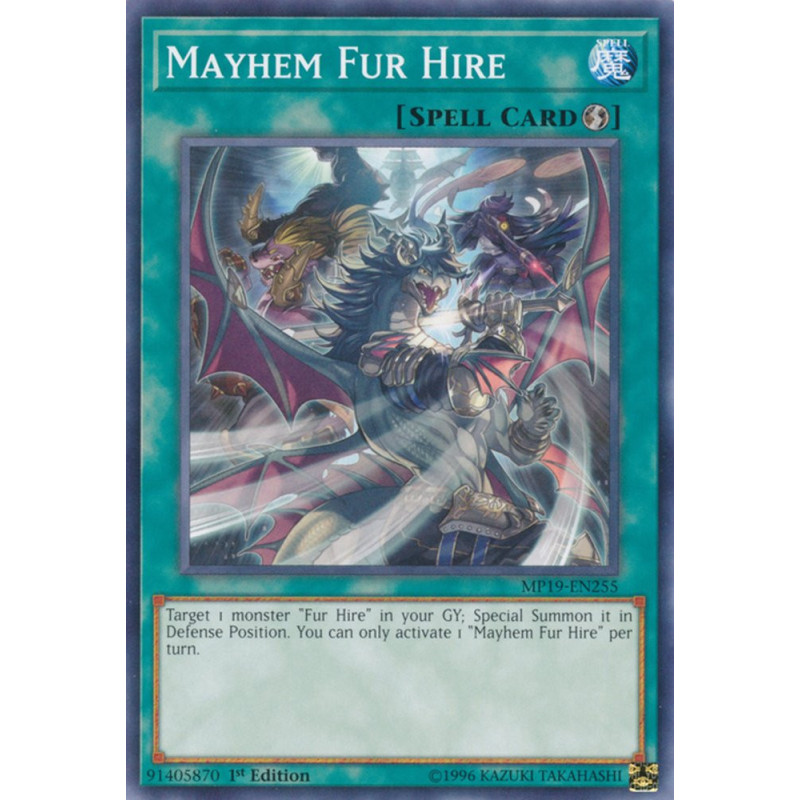 yu-gi-oh-tcg-mp19-en255-c-mayhem-fur-hire-2019-gold-sarcophagus-tin-mega-pack