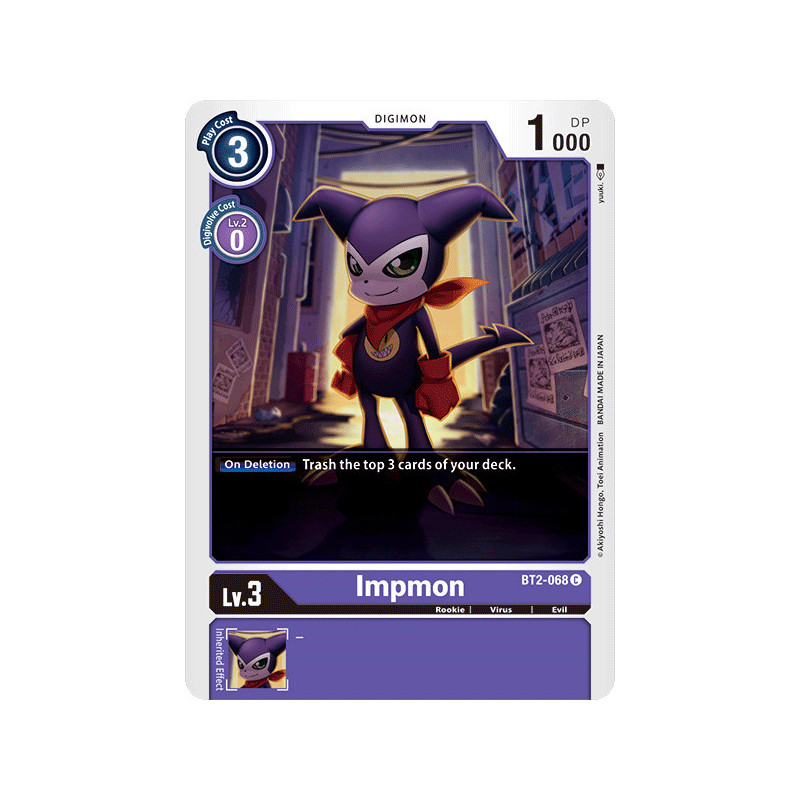 Digimon_TCG_BT2-068_Impmon_Common_Ultimate_Power_Card_Game