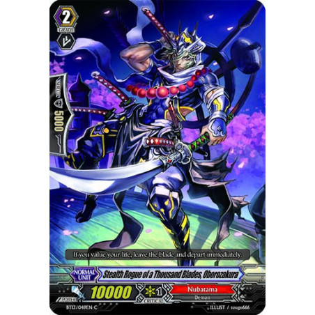 Vanguard_TCG_card_BT13_049EN_C_Stealth_Rogue_of_a_Thousand_Blades_Oborozakura_Catastrophic_Outbreak