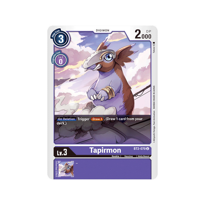 Digimon_TCG_BT2-070_Tapirmon_Uncommon_Ultimate_Power_Card_Game
