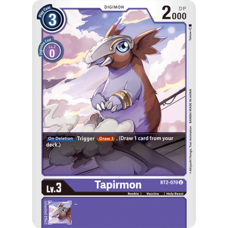 Digimon_TCG_BT2-070_Tapirmon_Uncommon_Ultimate_Power_Card_Game