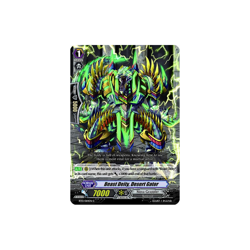 Vanguard_TCG_card_BT13_064EN_C_Beast_Deity_Desert_Gator_Catastrophic_Outbreak