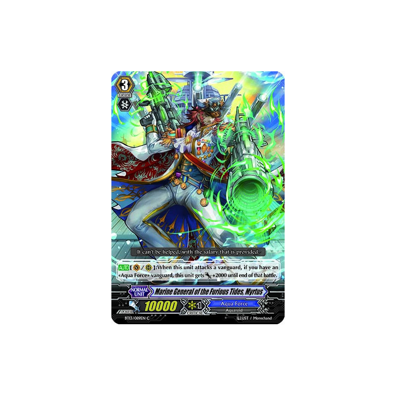 Vanguard_TCG_card_BT13_089EN_C_Marine_General_of_the_Furious_Tides_Myrtus_Catastrophic_Outbreak