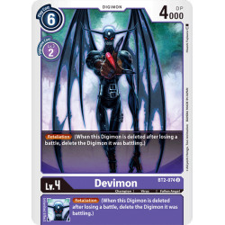 Digimon_TCG_BT2-074_Devimon_Uncommon_Ultimate_Power_Card_Game