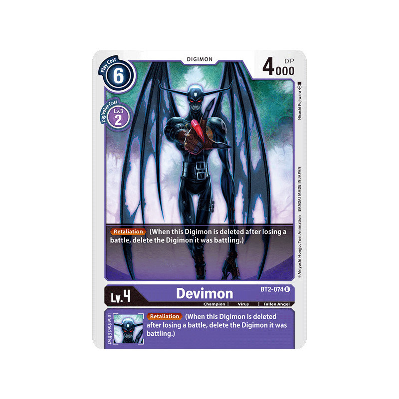 Digimon_TCG_BT2-074_Devimon_Uncommon_Ultimate_Power_Card_Game