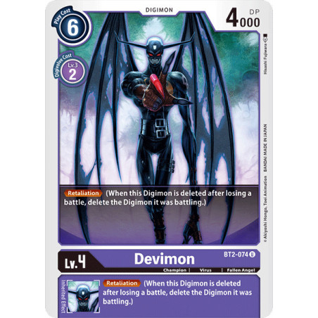 Digimon_TCG_BT2-074_Devimon_Uncommon_Ultimate_Power_Card_Game