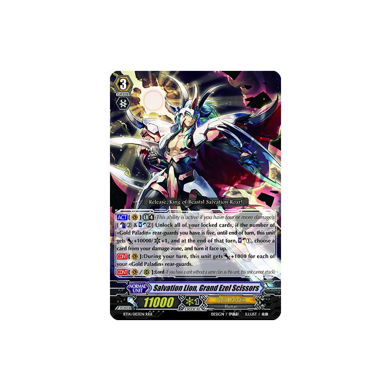 Vanguard_TCG_card_BT14_003EN_RRR_Salvation_Lion_Grand_Ezel_Scissors_Brilliant_Strike