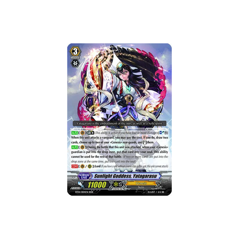 Vanguard_TCG_card_BT14_004EN_RRR_Sunlight_Goddess_Yatagarasu_Brilliant_Strike