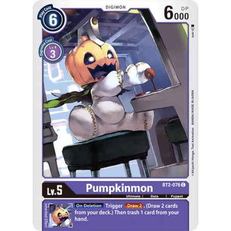 Digimon_TCG_BT2-076_Pumpkinmon_Common_Ultimate_Power_Card_Game
