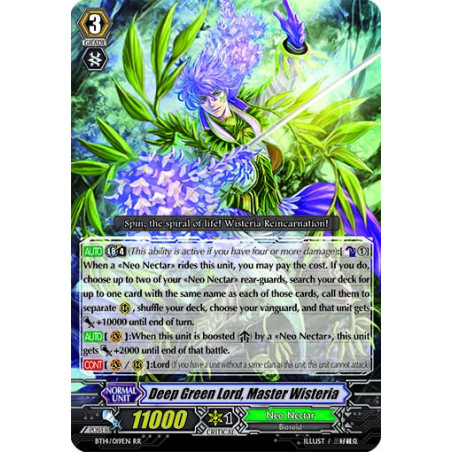 Vanguard_TCG_card_BT14_019EN_RR_Deep_Green_Lord_Master_Wisteria_Brilliant_Strike