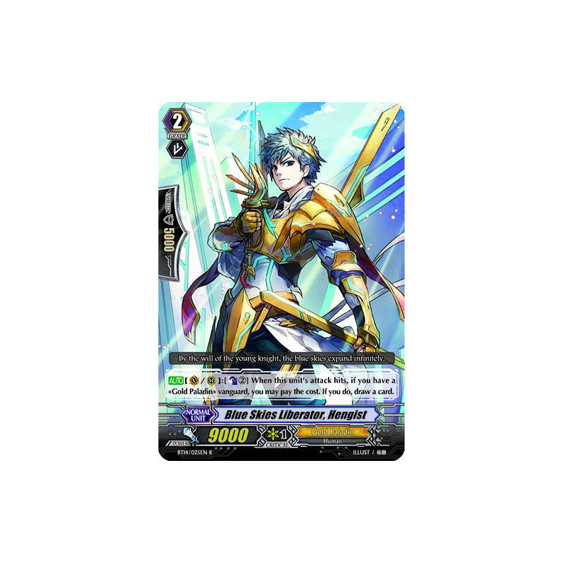 Vanguard_TCG_card_BT14_025EN_R_Blue_Skies_Liberator_Hengist_Brilliant_Strike