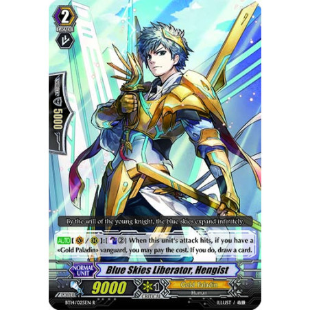 Vanguard_TCG_card_BT14_025EN_R_Blue_Skies_Liberator_Hengist_Brilliant_Strike
