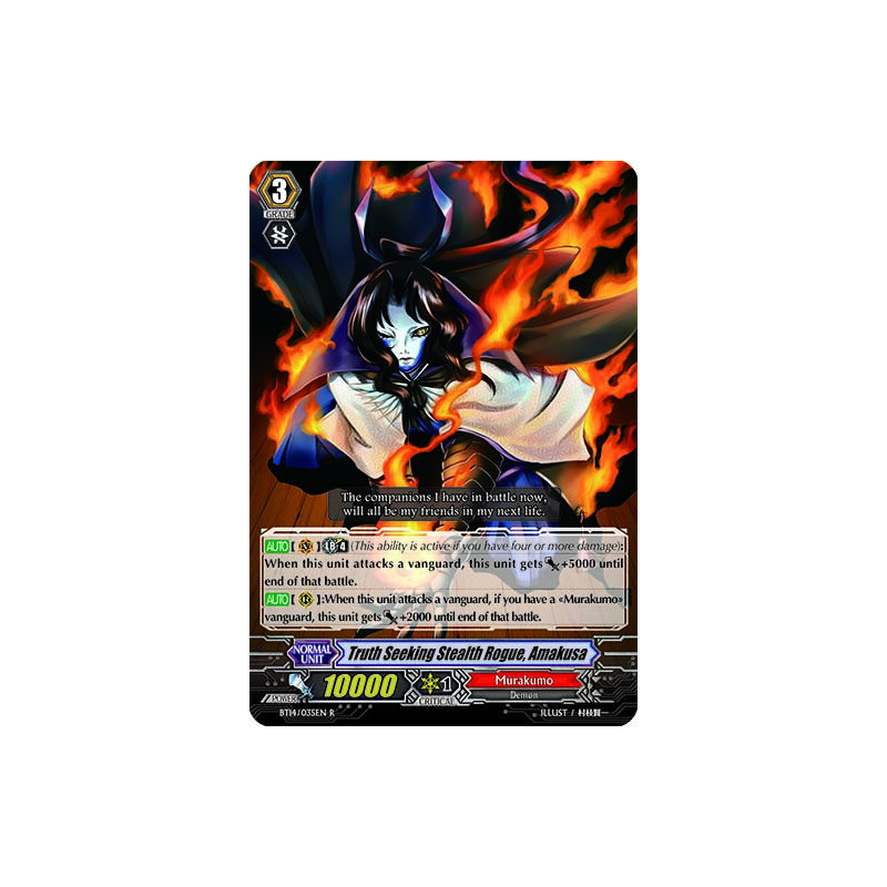 Vanguard_TCG_card_BT14_035EN_R_Truth_Seeking_Stealth_Rogue_Amakusa_Brilliant_Strike